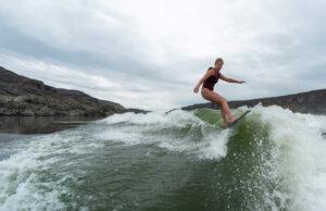 Surfing at Lake Billy Chinook